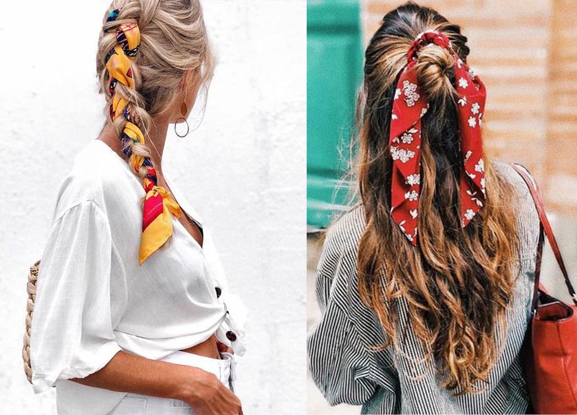 Как соединить шарф в косу